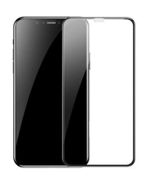 Ochranné tvrdené sklo pre iPhone XS MAX, T-Glass Black 0,2 mm