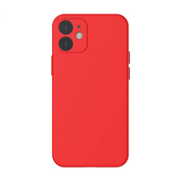 Silikónový obal pre iPhone 12 MINI, Liquid Silica Red