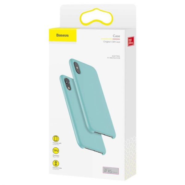 Luxusný ochranný kryt pre iPhone XS, Liquid Silicone Blue - Image 8