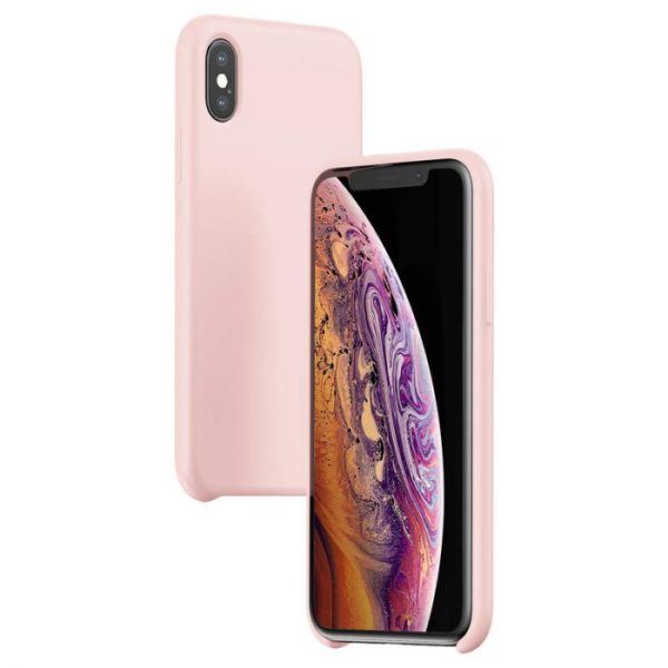 Ochranný kryt pre iPhone XS, Liquid Silicone Pink