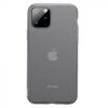 Ochranný silikónový obal pre iPhone 11, Jelly Liquid Silica, transparentná čierna farba