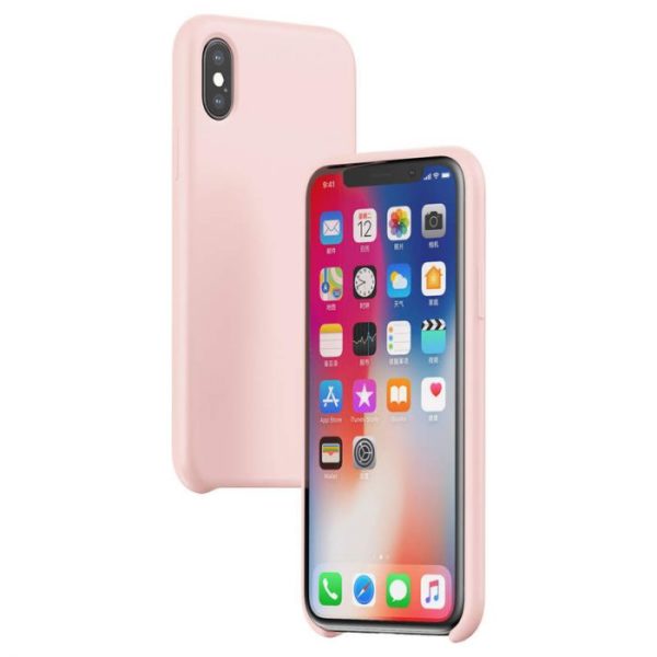 Ochranný silikónový obal pre iPhone XS MAX, Liquid Silicone Pink