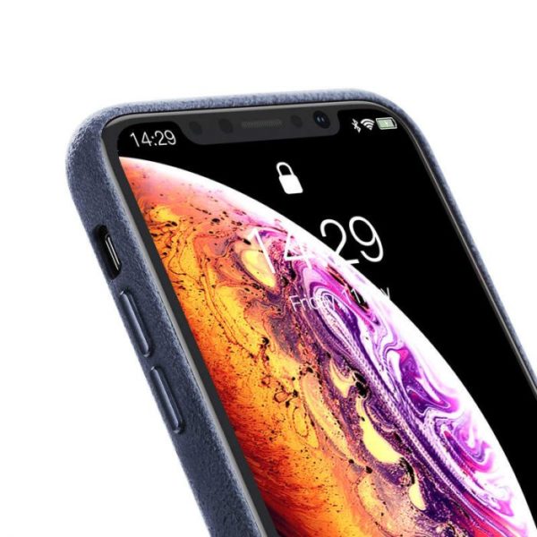Luxusný ochranný kryt pre iPhone XS MAX, Super Fiber Blue - Image 7