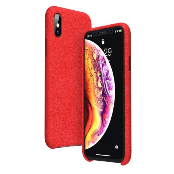 Luxusný ochranný kryt pre iPhone XS MAX, Super Fiber Red - Image 5