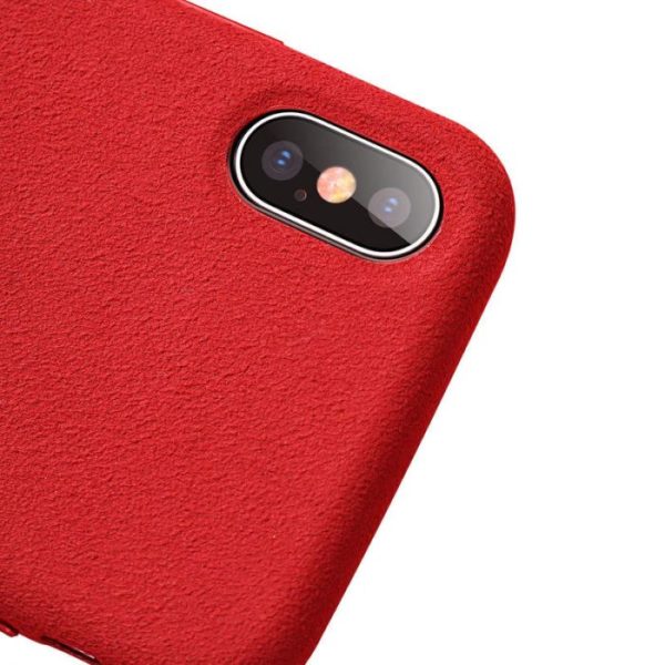 Luxusný ochranný kryt pre iPhone XS MAX, Super Fiber Red - Image 4
