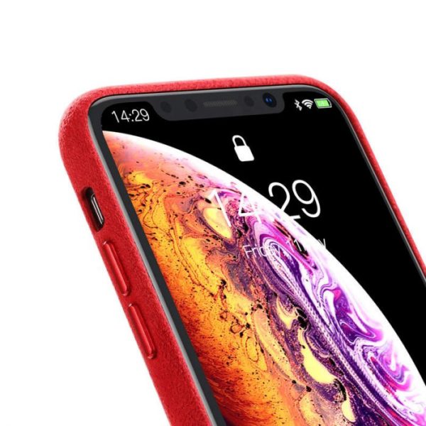 Luxusný ochranný kryt pre iPhone XS MAX, Super Fiber Red - Image 7