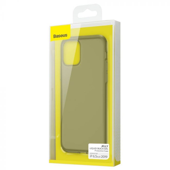 Luxusné ochranné puzdro pre iPhone 11 Pro MAX Jelly Liquid Silica Gel v transparentnej čiernej farbe – Obrázok 8