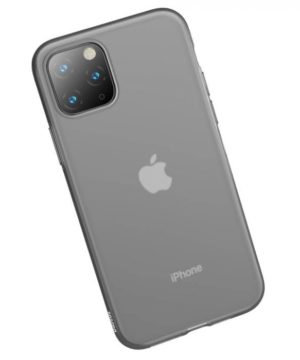 Luxusné ochranné puzdro pre iPhone 11 Pro MAX Jelly Liquid Silica Gel v transparentnej čiernej farbe – Obrázok 4