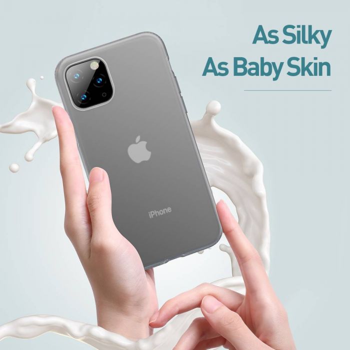 Luxusné ochranné puzdro pre iPhone 11 Pro MAX Jelly Liquid Silica Gel v transparentnej čiernej farbe – Obrázok 7