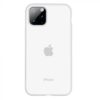 Ochranné puzdro pre iPhone 11 Pro MAX Jelly Liquid Silica Gel v transparentnej bielej farbe