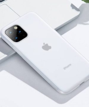 Luxusné ochranné puzdro pre iPhone 11 Pro MAX Jelly Liquid Silica Gel v transparentnej bielej farbe – Obrázok 6