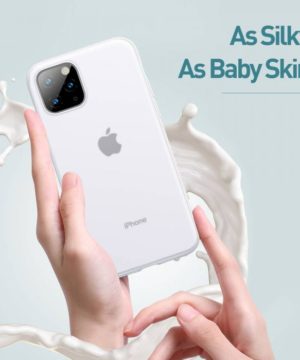 Luxusné ochranné puzdro pre iPhone 11 Pro MAX Jelly Liquid Silica Gel v transparentnej bielej farbe – Obrázok 9