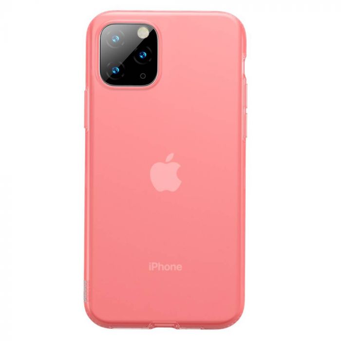 Ochranné puzdro pre iPhone 11 Pro MAX Jelly Liquid Silica Gel v transparentnej červenej farbe