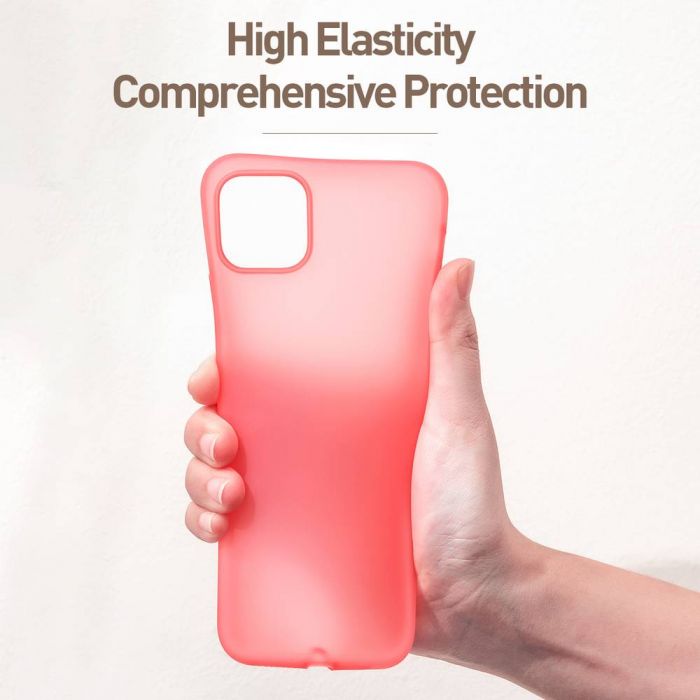 Luxusné ochranné puzdro pre iPhone 11 Pro MAX Jelly Liquid Silica Gel v transparentnej červenej farbe – Obrázok 9