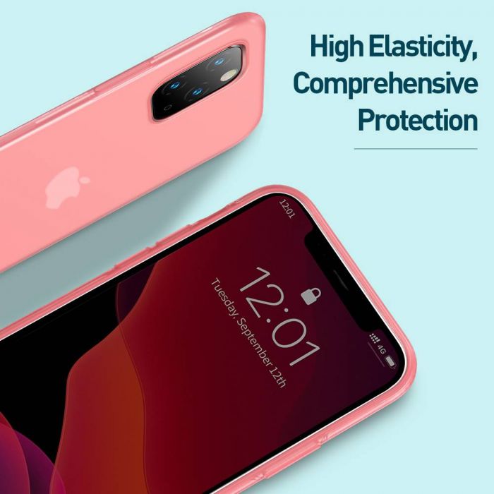Luxusné ochranné puzdro pre iPhone 11 Pro MAX Jelly Liquid Silica Gel v transparentnej červenej farbe – Obrázok 10