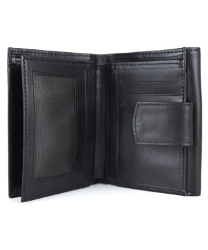 Luxusná kožená unisex peňaženka č.8146 v čiernej farbe