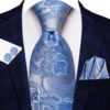 Štýlová kravatová sada s prepracovaným modrým vzorom