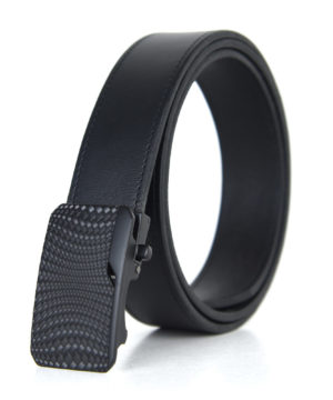Luxusný kožený opasok s automatickou prackou BLACK KNITT