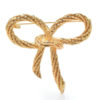 Luxusná brošňa v podobe zlatej mašličky z lana