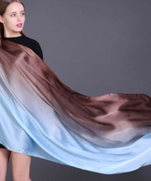 Veľký hodvábny šál v dvoch farbách - vzor 4, 180 x 110 cm