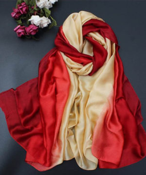 Veľký hodvábny šál v dvoch farbách - vzor 6, 180 x 110 cm