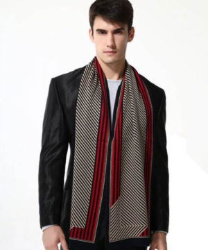 Kvalitný pánsky bavlnený šál - Vzor 15 - 180 cm x 30 cm