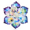 Luxusná brošňa v tvare purpurovej krištáľovej kvetiny