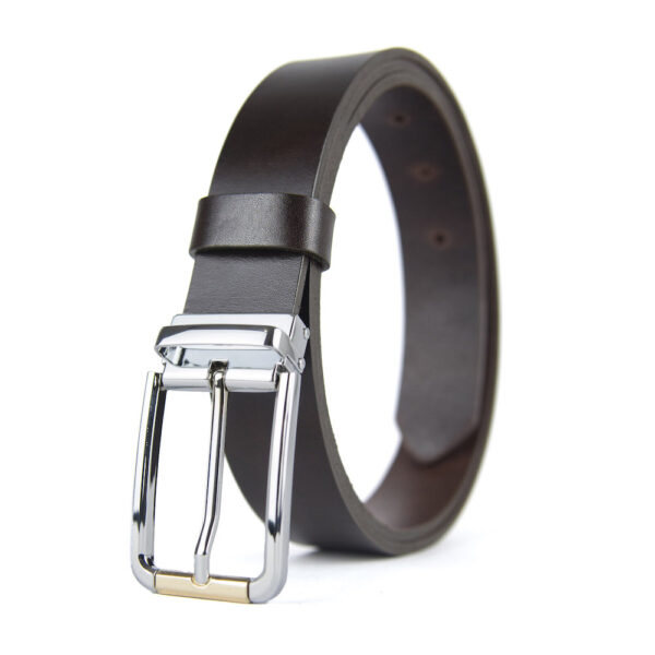 Luxusný kožený opasok SILVER GOLD, šírka 3.3cm, Výroba na Slovensku - Image 2