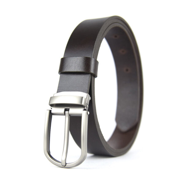 Luxusný kožený opasok CLASSIC NICKEL, šírka 3.3cm, Výroba na Slovensku - Image 2