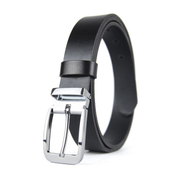 Luxusný kožený opasok CLASSIC SILVER, šírka 3.3cm, Výroba na Slovensku