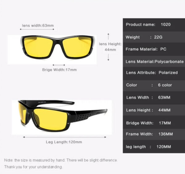 Dizajnové polarizované okuliare pre šoférov s lesklým rámom
