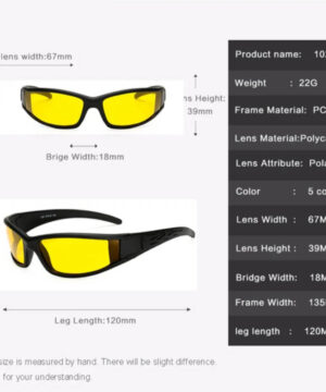 Kvalitné polarizované okuliare na noc s moderným dizajnom