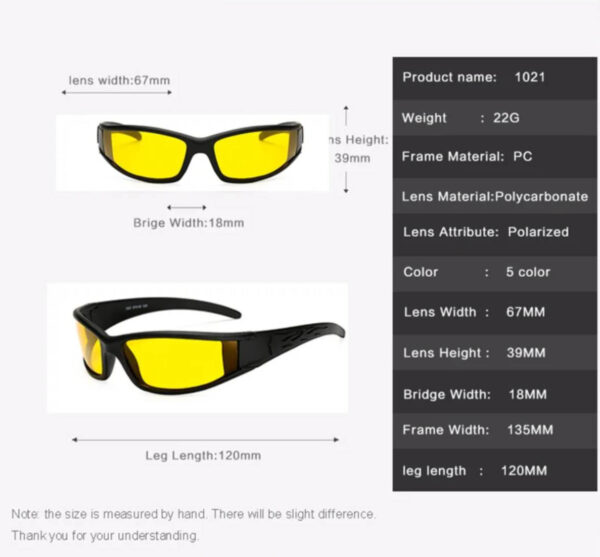 Kvalitné polarizované okuliare na noc s moderným dizajnom