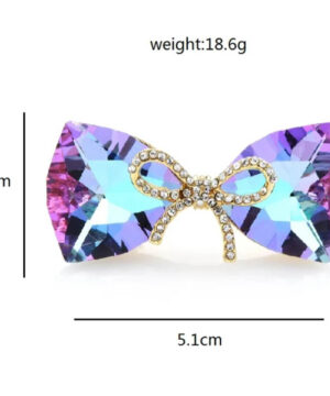 Luxusná brošňa na šaty v podobe farebného kryštálového motýlika
