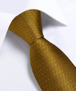 Sada s kravatou, vreckovkou a gombíkmi v zlatom spracovaní