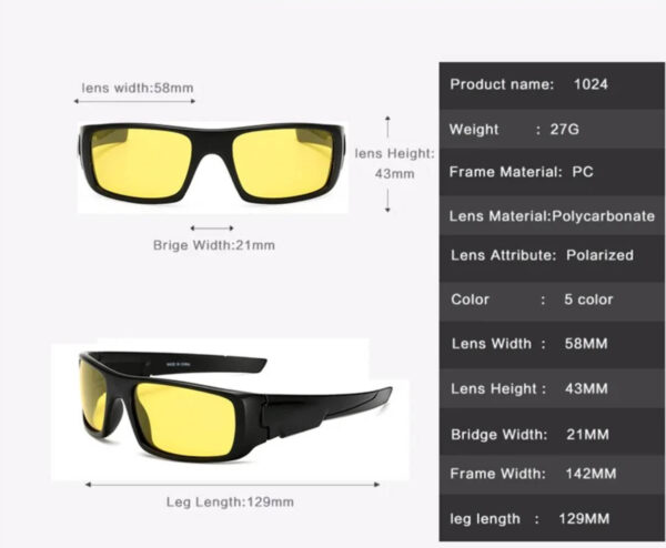 Štýlové polarizované okuliare pre šoférov s dizajnovým prevedením