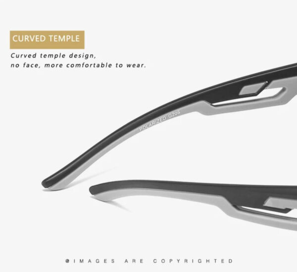Štýlové polarizované okuliare pre šoférov v noci s čierno-sivým rámom