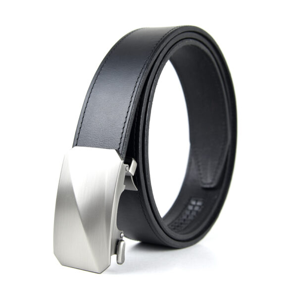 Luxusný kožený opasok s automatickou prackou 3D NICKEL NEW