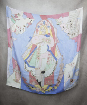 Alternative view of Luxusná ručne maľovaná  hodvábna šatka NEVESTA, 90 x 90cm, Výroba na Slovensku