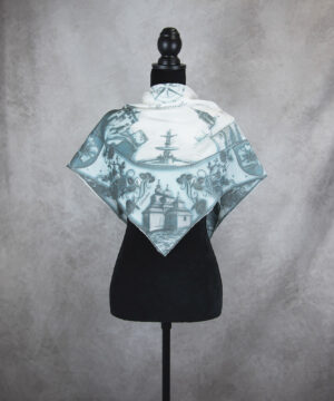 Luxusná hodvábna šatka SLOVENSKO WINTER, 90 x 90cm, Vyrobené na Slovensku