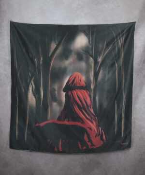 Alternative view of Luxusná hodvábna šatka ČERVENÁ ČIAPOČKA, 90 x 90cm, Vyrobené na Slovensku