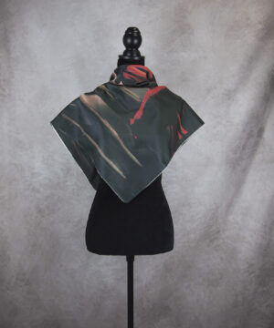 Luxusná hodvábna šatka ČERVENÁ ČIAPOČKA, 90 x 90cm, Vyrobené na Slovensku