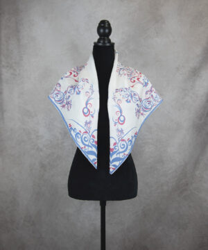 Luxusná hodvábna šatka ORNAMENT VZOR_5, 90 x 90cm, Made in SLOVAKIA – Obrázok 4