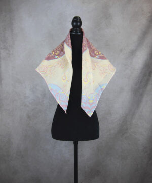 Luxusná hodvábna šatka ORNAMENT VZOR_1, 90 x 90cm, Made in SLOVAKIA – Obrázok 3