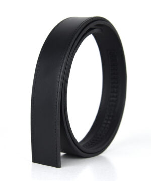 Kožený remeň pre opasky s automatickou prackou, šírka 3.5cm, čierna farba