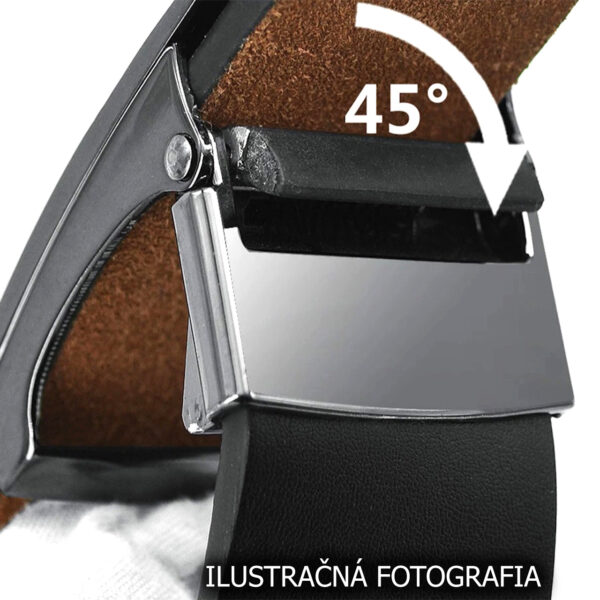 Luxusný kožený opasok s brzdou, šírka 3.5cm - WAVY - Image 7