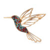 Luxusná brošňa v tvare pestrofarebného kolibríka
