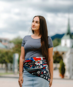Luxusná hodvábna šatka SLOVENSKÁ VLAJKA, 90 x 90cm, Vyrobené na Slovensku – Obrázok 7