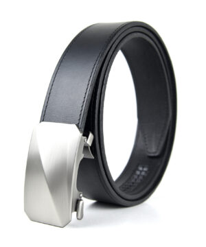 Luxusný kožený opasok s automatickou prackou 3D NICKEL NEW