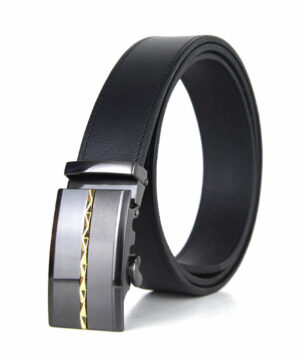 Luxusný kožený opasok s automatickou prackou GOLD LINE